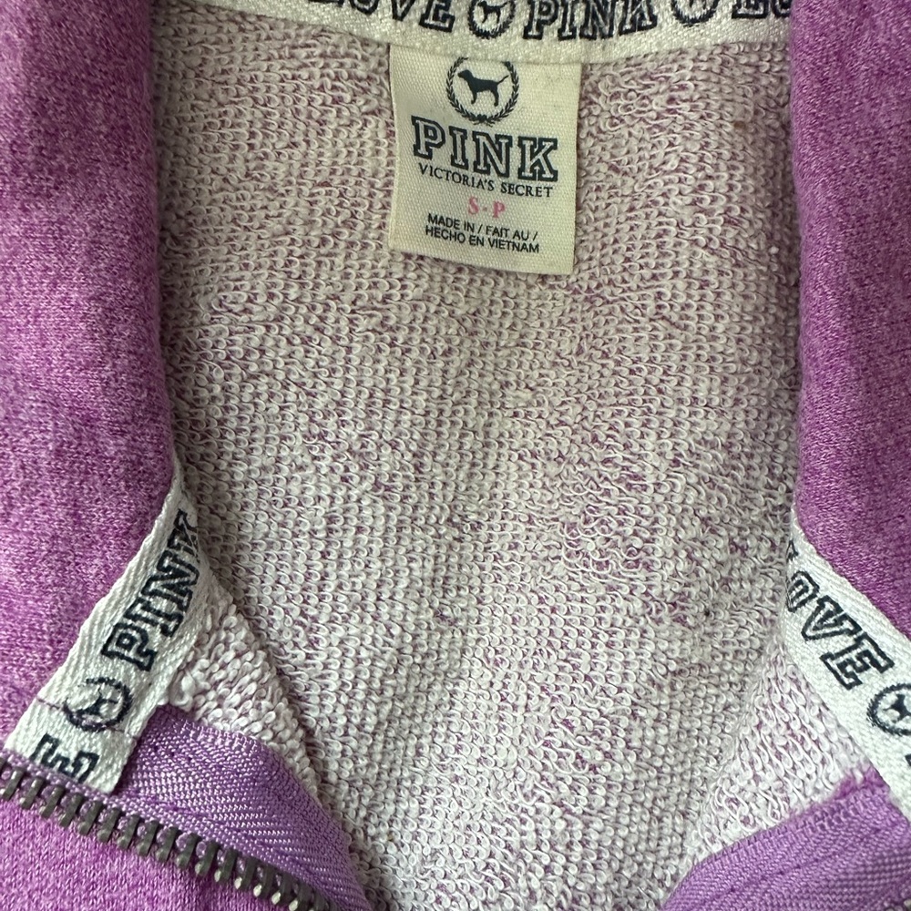 Victoria’s Secret PINK - Quarter-Zip Women's Hoodie - Picture 3 of 4
